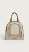 Designer Linen Pet Carrier in Oat